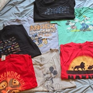 Disney Mens Adult Small Graphic Tee Bundle
